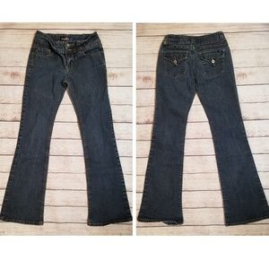  Angels Jeans Size 7 Long Dark Wash Bootcut